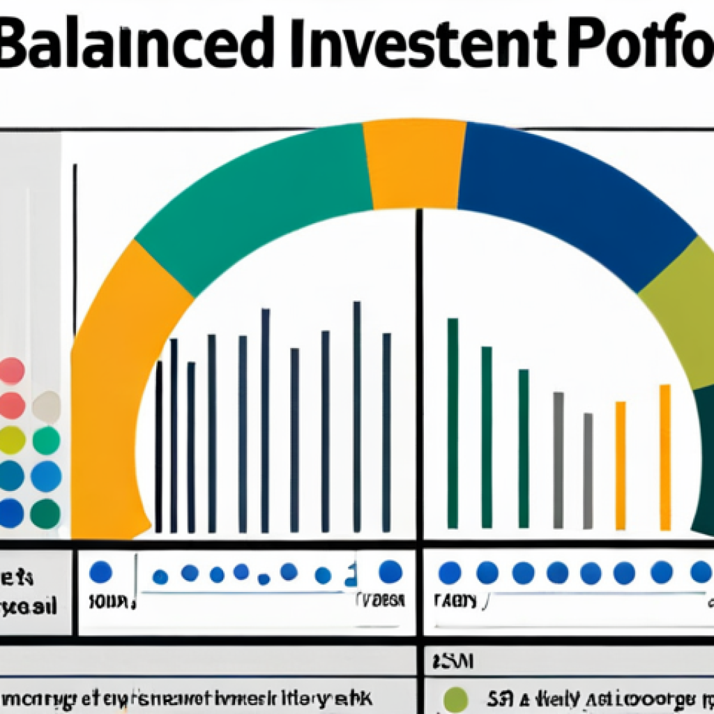 Balanced Investment Portfolio**
"A visually appealing and organized infographic depicting a balanced investment portfolio. Show diverse asset classes like stocks, bonds, real estate, and gold represented by different sized and colored blocks or circles. A central scale or balancing element visually emphasizes the concept of risk and reward. Caption: 'Cân Bằng Đầu Tư' (Balanced Investment). safe for work, appropriate content, fully clothed, professional, modest, family-friendly, perfect anatomy, correct proportions, natural composition, high-quality rendering."
**
