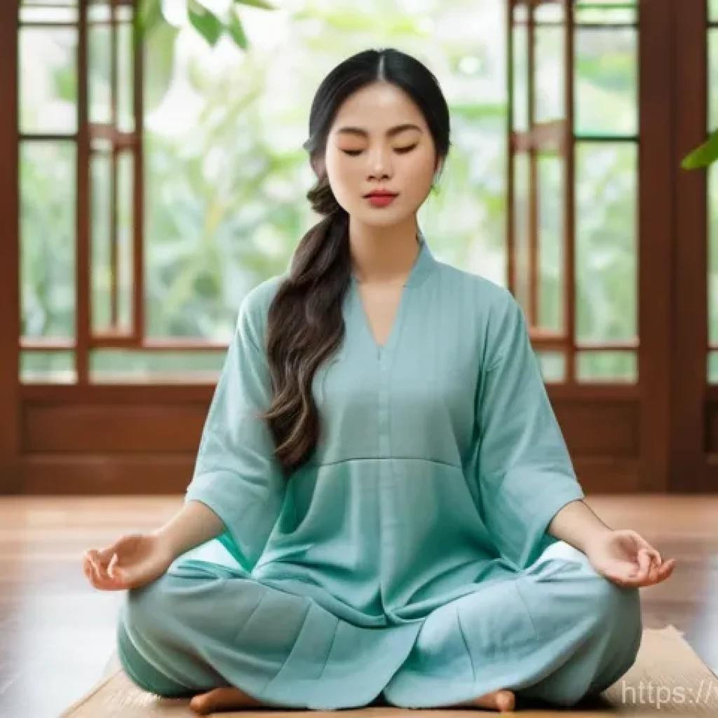 뇌파와 감정 상태의 상관관계 - **Prompt 1: Serene Meditation and Creative Insight**
"A serene young Vietnamese woman, in her la...